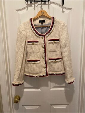 J Crew Fringy Tweet jacket - size 10
